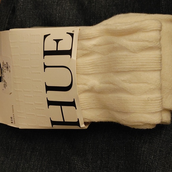 HUE Cable Sweater Tights - Ivory - Picture 5 of 5